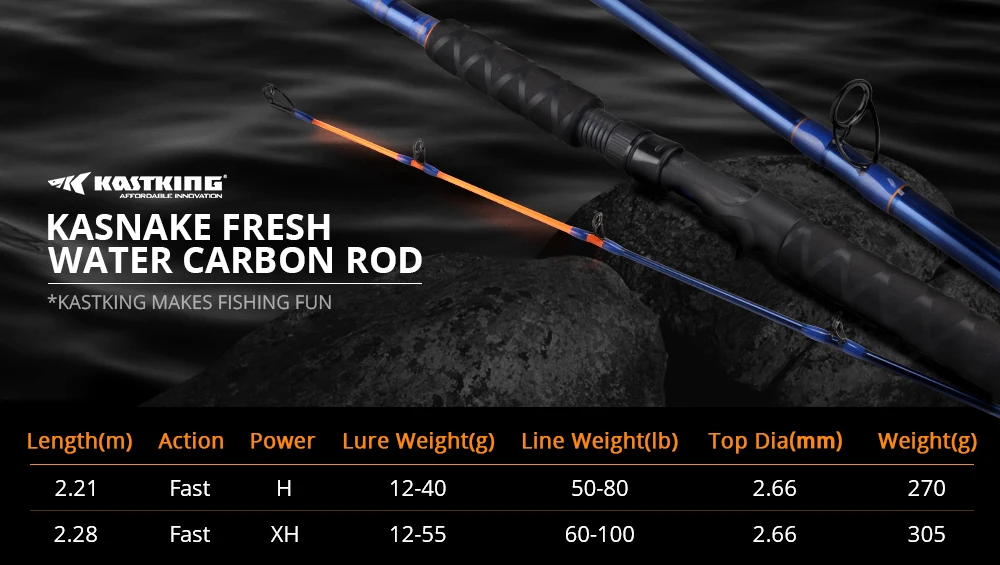 KastKing каснаке 24T+ 30T карбоновая литьевая Удочка 2,21 m 2,28 m H XH power baitcasing Rod для Snakehead рыболовная удочка