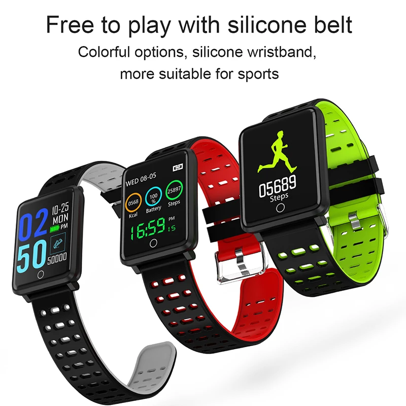 

F3 Smart Bracelet 1.44 Color Screen Heart Rate Blood Pressure Monitoring GPS Track Movement IP68 Waterproof Health Watch