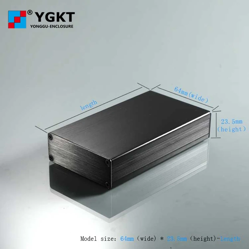 YGK 006 64*23 5*75/2.52 ''x 0 93'' x 3 74 ''(wxhxl) мм алюминиевый diy электронный корпус для