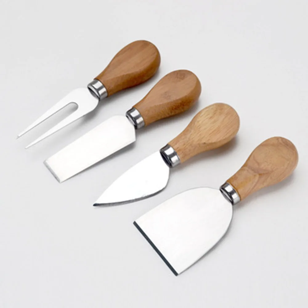 4pcs/lot Cheese Knives Spreader Scraper Slicer Stainless steel Cheese