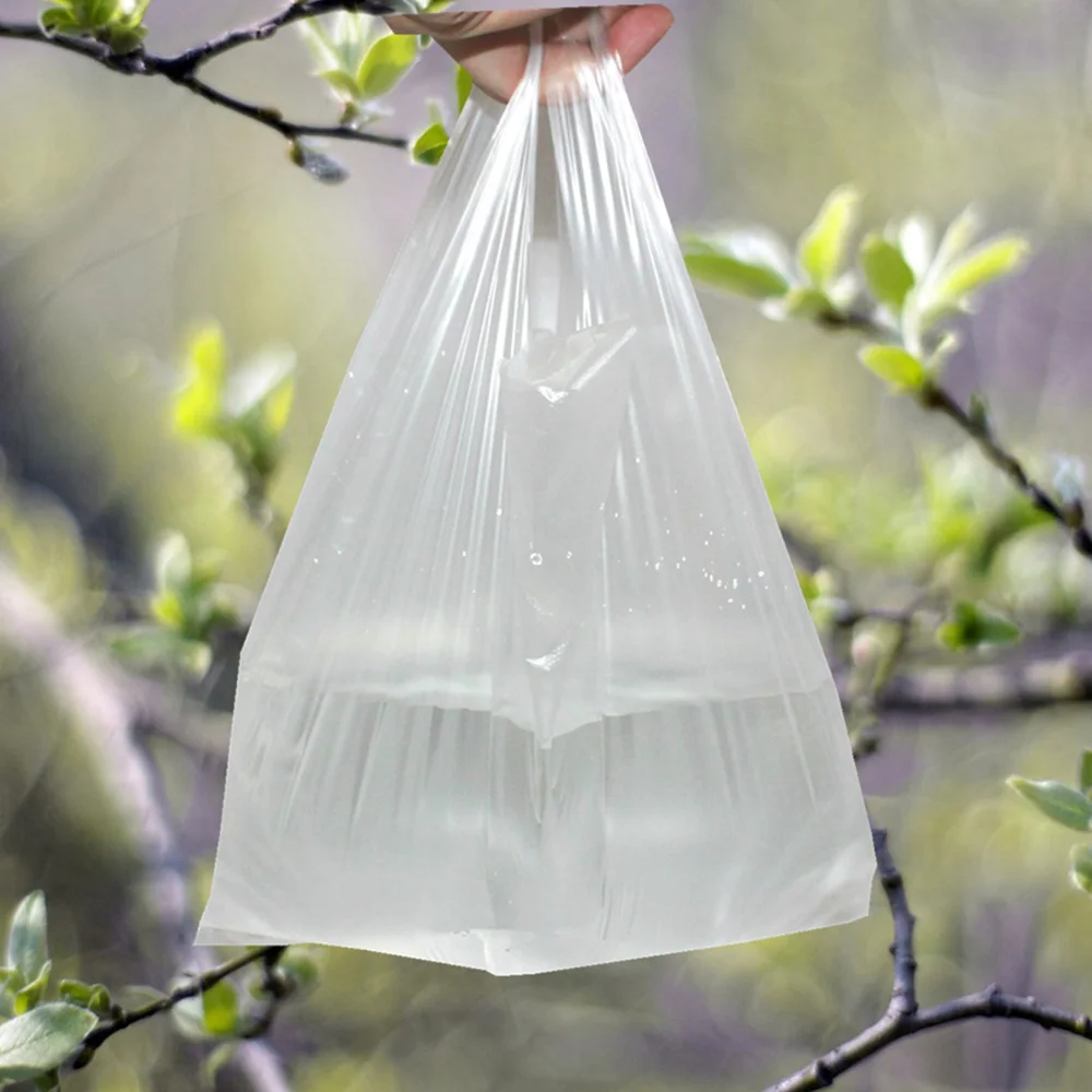 AAA большая популярная Полезная пластиковая хозяйственная сумка Прозрачная хозяйственная сумка супермаркет пластиковые пакеты с ручкой магазин упаковки для продуктов