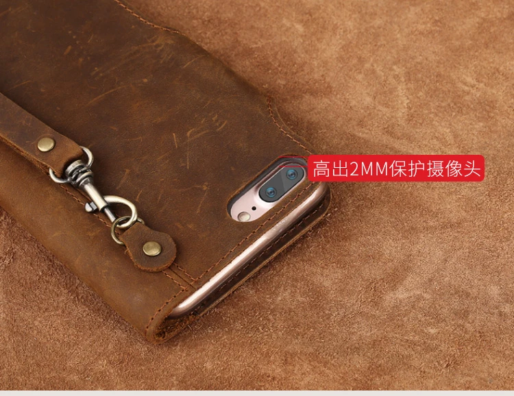 Wangcangli брендовый чехол для телефона Ретро Crazy Horse кожаный чехол с пряжкой для iPhone X чехол для телефона все ручной работы на заказ