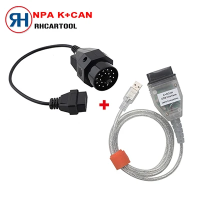 OBD2 для BMW INPA K+ CAN K CAN INPA с переключателем FT232RL чип INPA K DCAN USB интерфейс Полная диагностика для BMW от 1998 до 2008 - Цвет: Inpa K 20pin cable