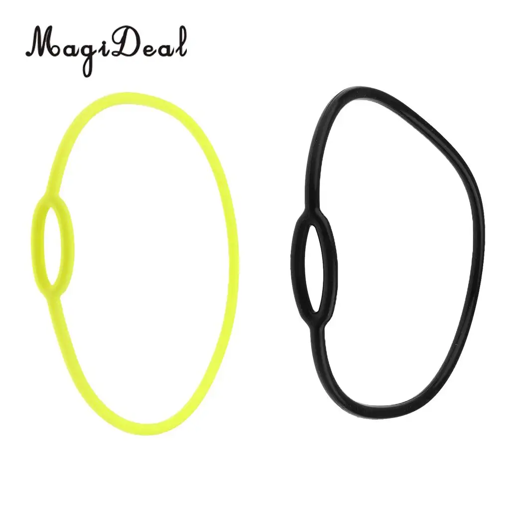 MagiDeal Scuba Diving Dive Silicone Regulator Necklace Holder Accessories 72cm Yellow/62cm Black