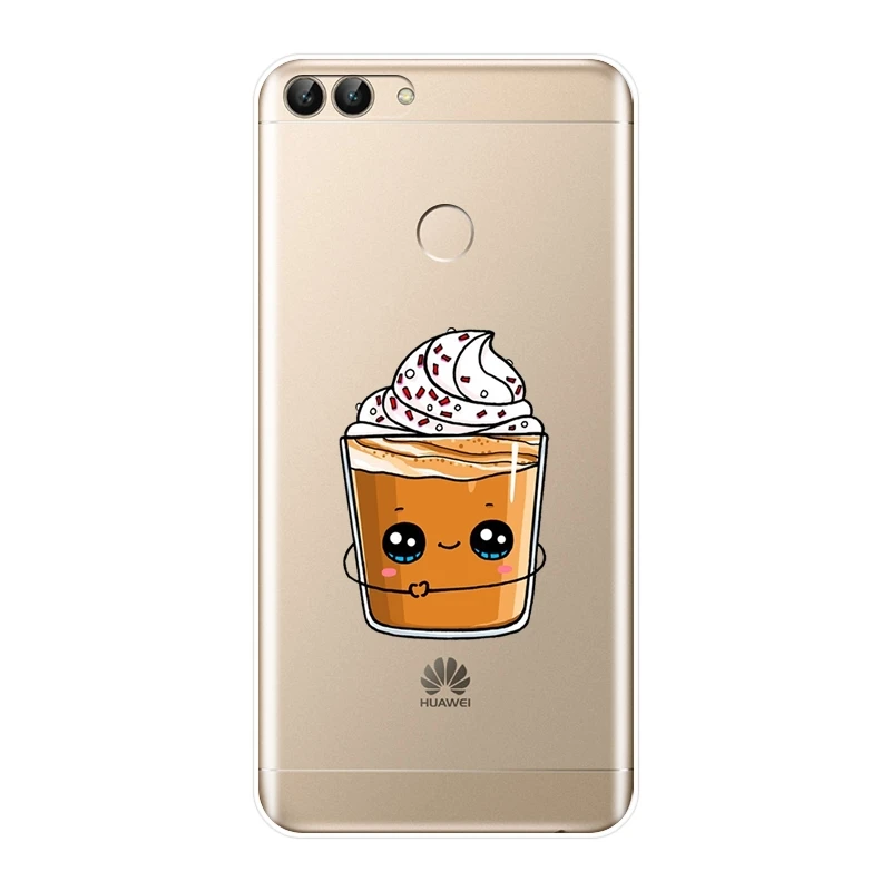 Силиконовый чехол для телефона Huawei P20 Lite Pro P9 P10 Plus P Smart Ice Cream Drink Soft Back Cover For P8 Mini