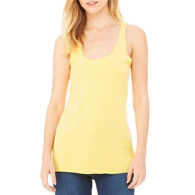 Bella Plus Canvas B8430-Yellow Gold Triblend-XL Womens Triblend Racerback Tank Yellow Gold Triblend - Extra Large