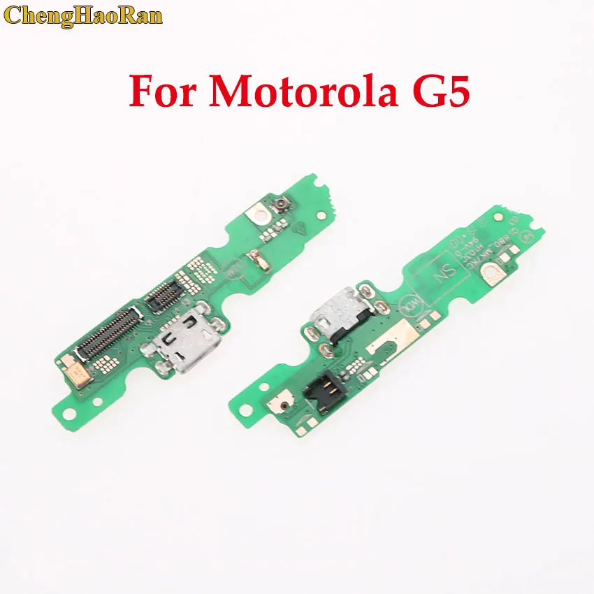 

ChengHaoRan USB Charging Port Board For Motorola Moto G5 Charger Dock Connector Plug PCB Flex Ribbon Cable With Mic Microphone