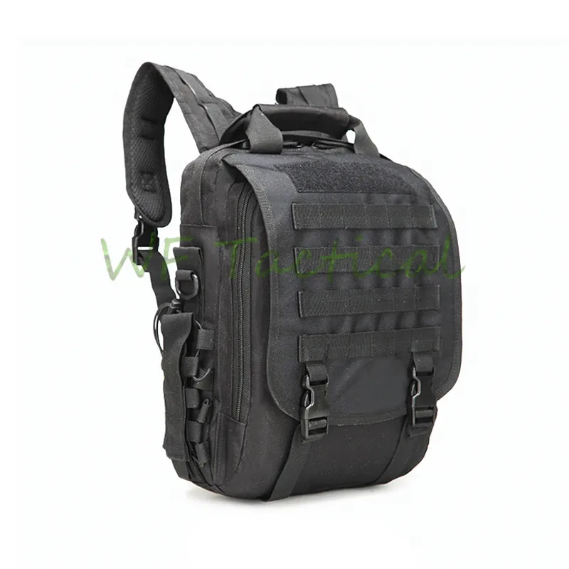 Tactical 14&quot; Laptop Sling Bag waterproof Molle Computer Backpack Outdoor Sports Travel Camping ...