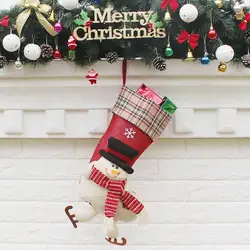 Рождественские носки Подарочный пакет присутствует Рождественские носки Рождественская елка кулон украшения для дома Jewelry упаковка DIY