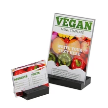 2 единицы/партия столешница акриловая этикетка держатель рамка Perspex настольная вывеска имя карты держатель для ценника рамки для фото