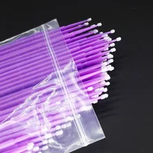 100 шт Одноразовые кисти для макияжа, без ворса, микро кисти, инструмент для наращивания ресниц, инструмент для удаления ресниц/клей