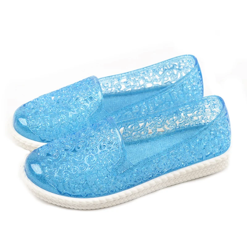 

Summer ladies fashion hollow shallow mouth crystal sandals wedges non-slip wild beach sandals special offer.