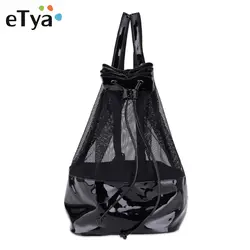 ETya Модный женский рюкзак для путешествий прозрачная пляжная сумка прозрачный полый женский рюкзак ранец женская сумка на плечо