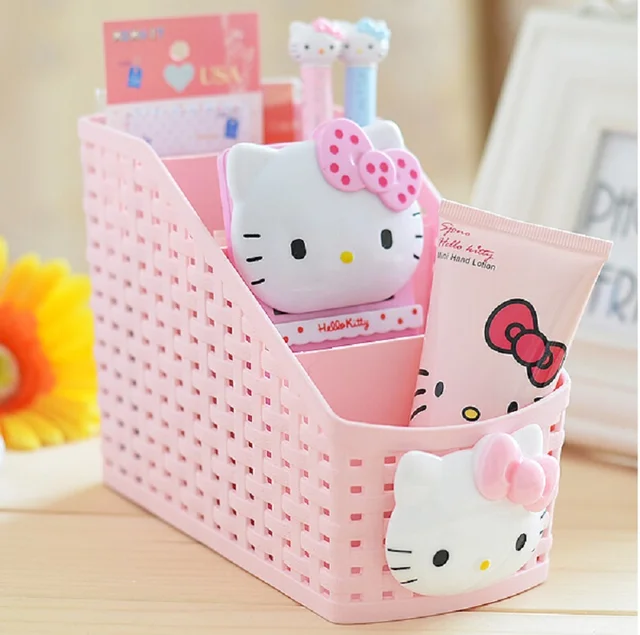 New Trapezoid Hello Kitty Pattern Box Multifunctional Storage Boxes Sub