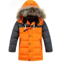 2016 crianças de inverno de qualidade para baixo casaco jaqueta grossa quente Meninos pato para baixo Jaqueta outwear crianças parkas ao ar livre tops enfant casaco