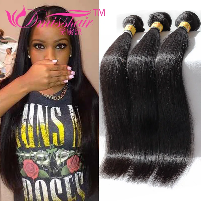 Peruvian Virgin Hair Straight 3pc 100% Unprocessed Human 