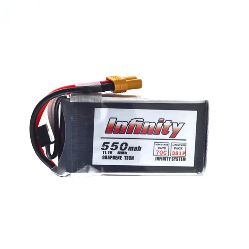 

Hot New Lipo Battery Rechargeable For Infinity 550mAh 70C 11.1V 3S1P XT30 Plug for RC FPV Racing Helicopter Drone Quad Parts