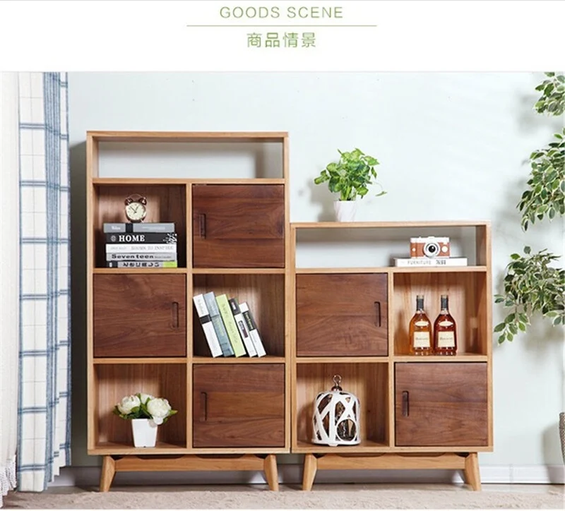 Bookcase Living Room Furniture Home Oak Solid Wood Bookcase Living Room Furniture Home