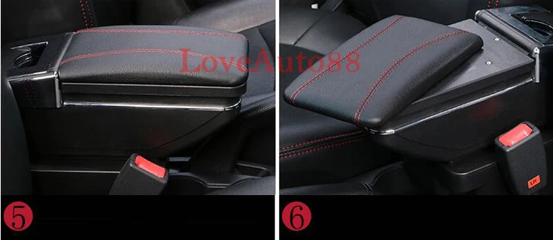 car-styling For Hyundai Solaris Verna 2010- armrest box central Store content box cup holder ashtray interior accessories