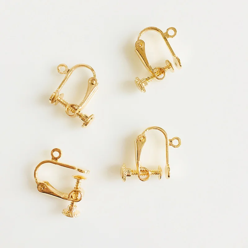 wholesale 4 pcs/lot golden gold color no pierced ear clips jewelry