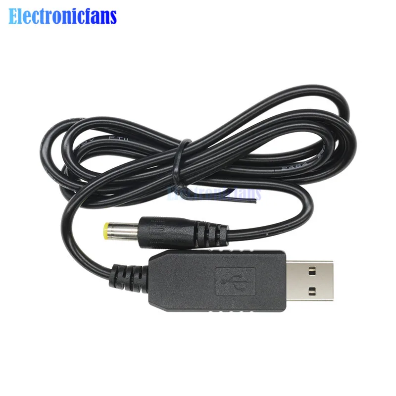 USB DC 5V к DC 12V повышающий кабель Модуль преобразователя 2,1x5,5 мм Штекерный разъем