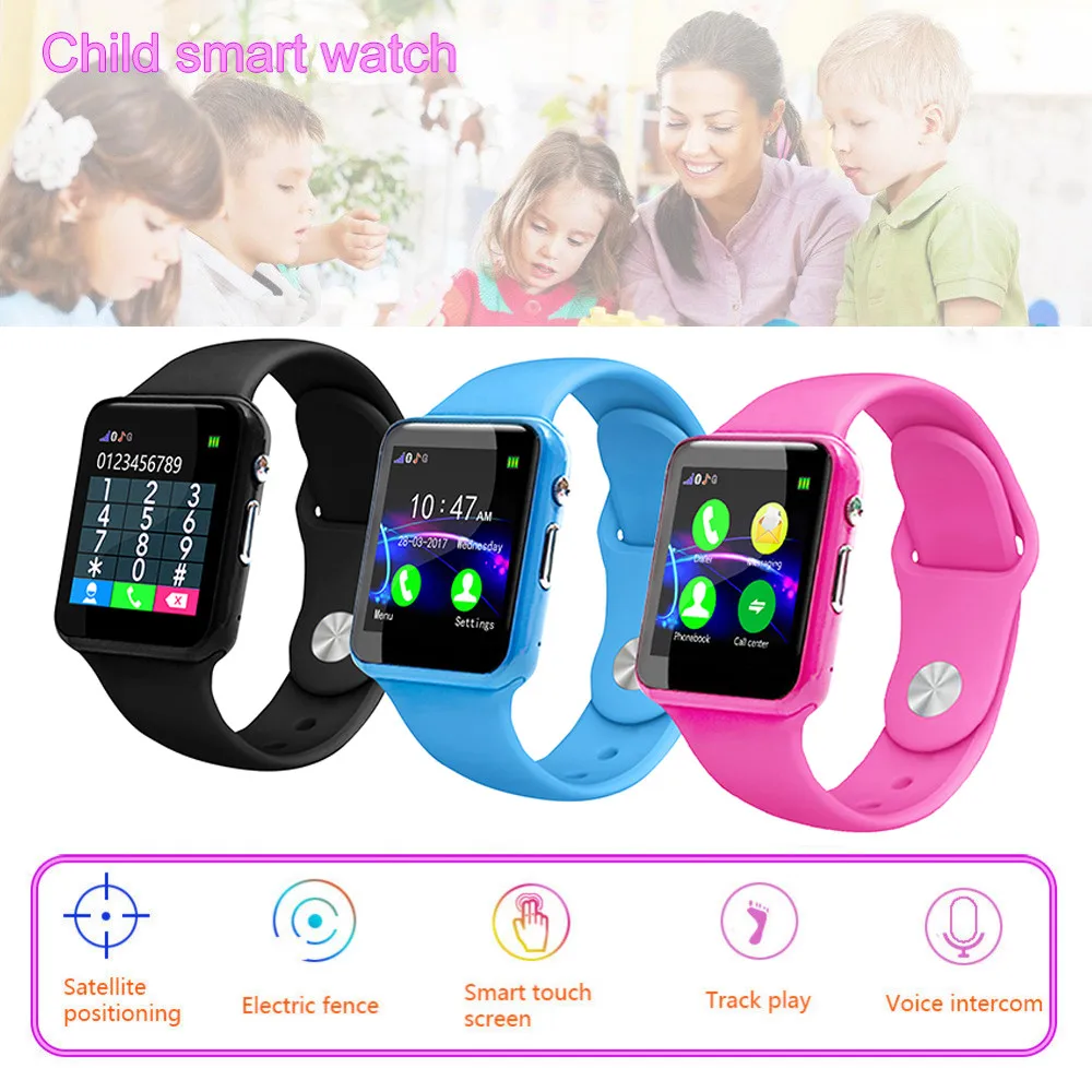 1.54 inch Children Smart Watch Camera Touch Screen SOS Call GPS Tracker Location Finder Kids Baby Smart Watch IP67#H20