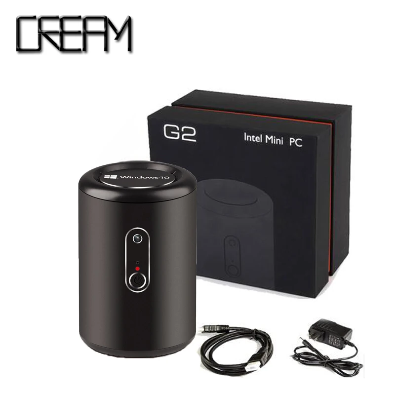 Cylindrical Intel mini pc G2 Bay-Trail Z3735f Windows 10 set top 2.4G-5G wifi BT4.0 2.0 MP Camera eMMC 32GB USB Media player