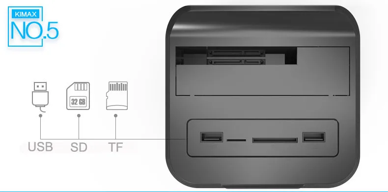 2016 новый жесткий диск 3.5 2.5 до usb 3.0 1 bay SATA SD TF до 6 ТБ в Wi-Fi Маршрутизатор ящик для хранения drive тонкий корпус чехол для ноутбука продажа