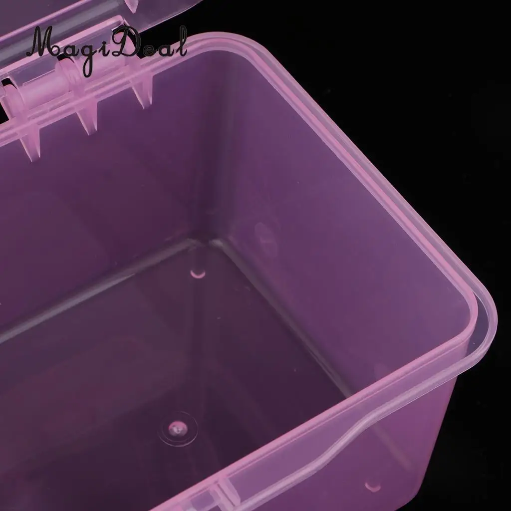 2 Layer Plastic Clear Jewelry Beads Sewing Painting Tools Organizer, Household Medicine Storage Box Case Container with Handle