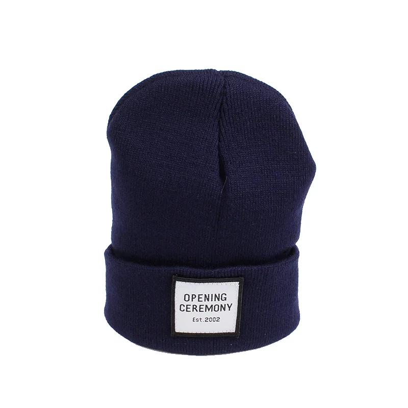 Knitted Cotton Women Beanie Hats Fashion OPENING CEREMONY Women Hats Autumn Winter Warm Female Hat Letter Hip Hop Women Skullies (7)