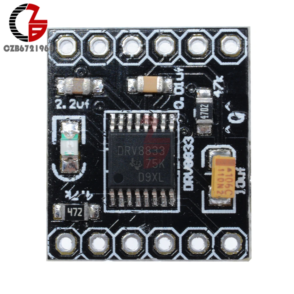 DRV8833 2-канальный драйвер двигателей переменного тока мотор драйвер зарядная Модульная плата 1.5A 3 V-10 V h-мост 4-проводной шаговый двигатель
