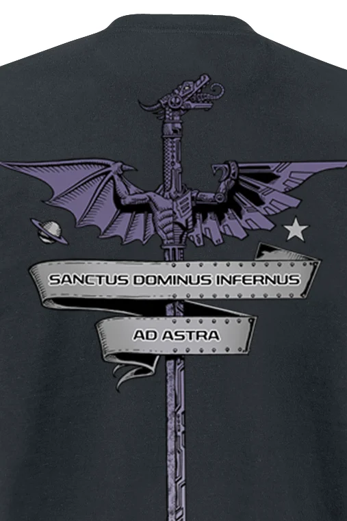 Gloryhammer Sanctus Dominus Infernus Ad Astra T Shirt Black T