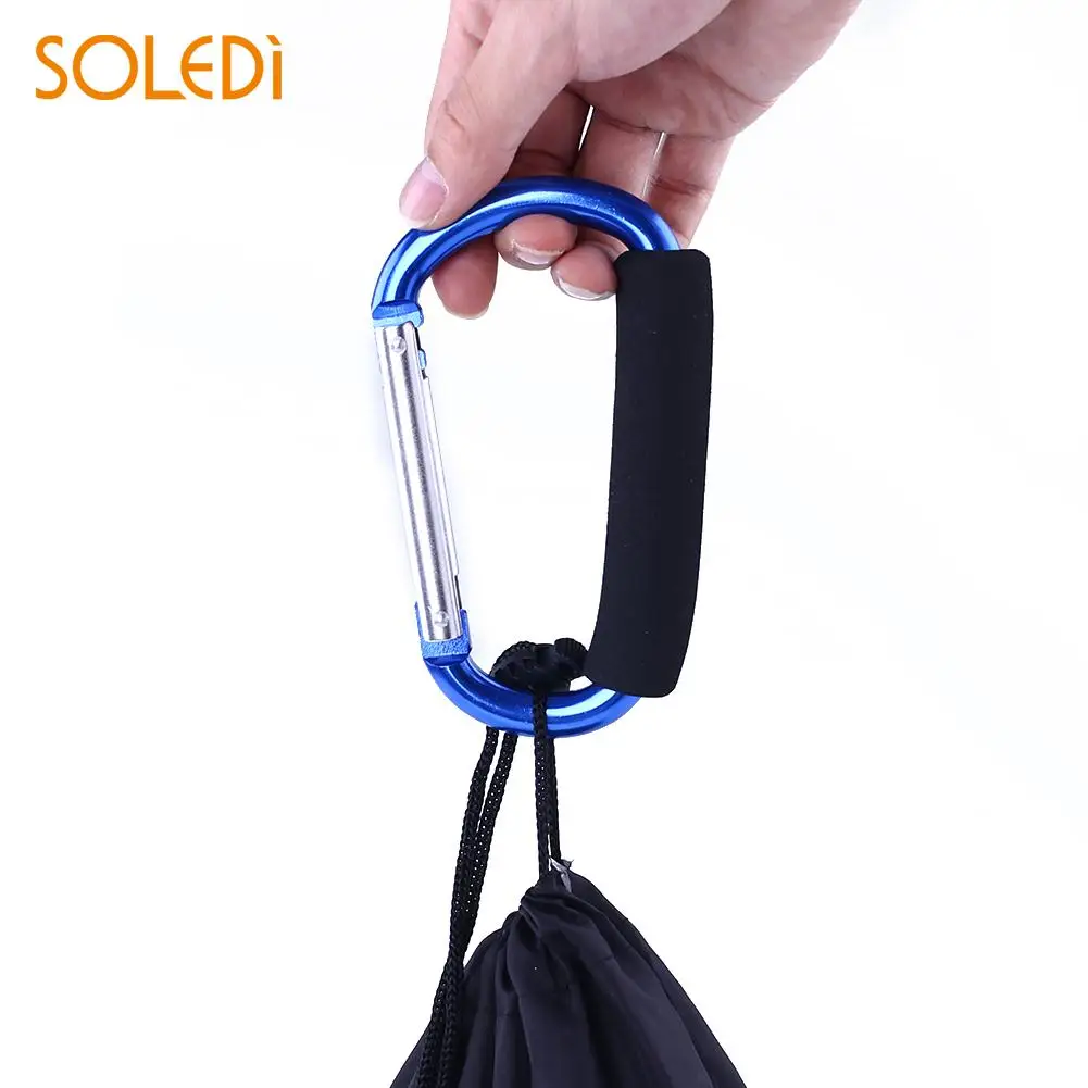 

Large Buggy Pram Pushchair Hanging Hook Clip Shopping Bag D-Type Carabiner