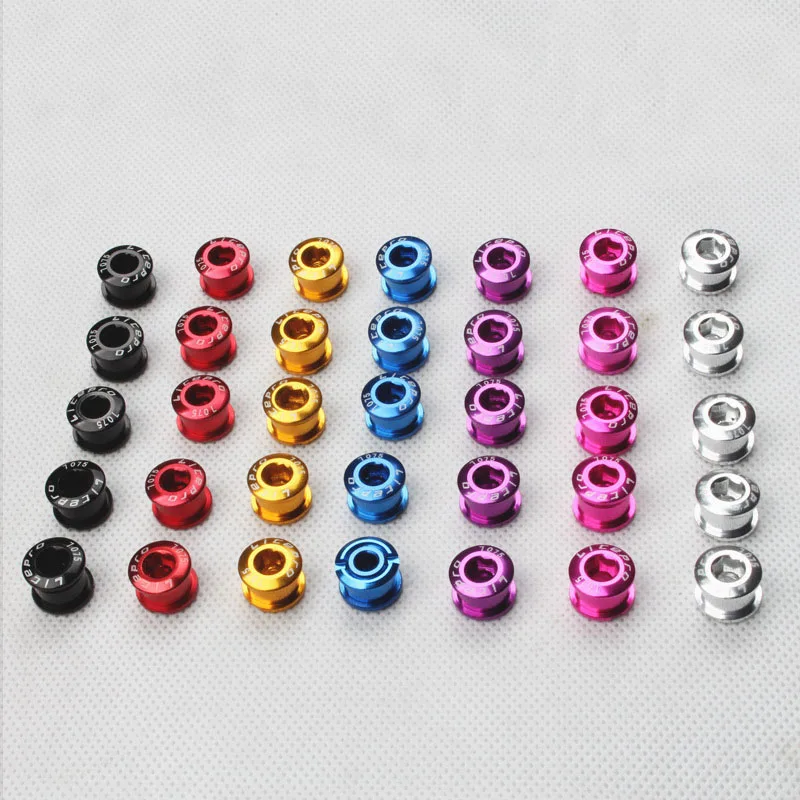 

5PCS MTB Bicycle Chainwheel Screws Cycling Bike M8 Alloy Bolts Single Dental Plate Nail Screws Super Light Crankset Screw 1.7g