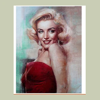 

5D Diamond Painting Cross Stitch Diy Diamond Mosaic Portraits Woman Marilyn Paste Rhinestone Diamond Embroidery Square Resin