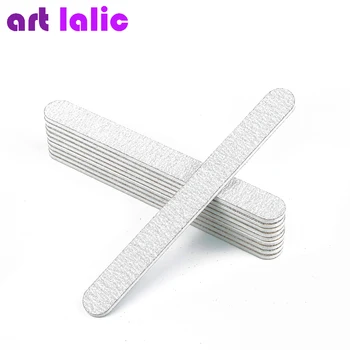 

10 x Nail Files 100/180 Grey Round Nail Art Acrylic UV Gel Tips File Sanding Tools For Salon Pedicure Manicure Set