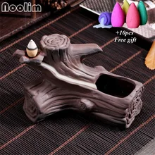 Античная имитация дерева курильница для благовоний горелка водопад керамический ладан держатель курильница домашнее украшение Ароматерапия