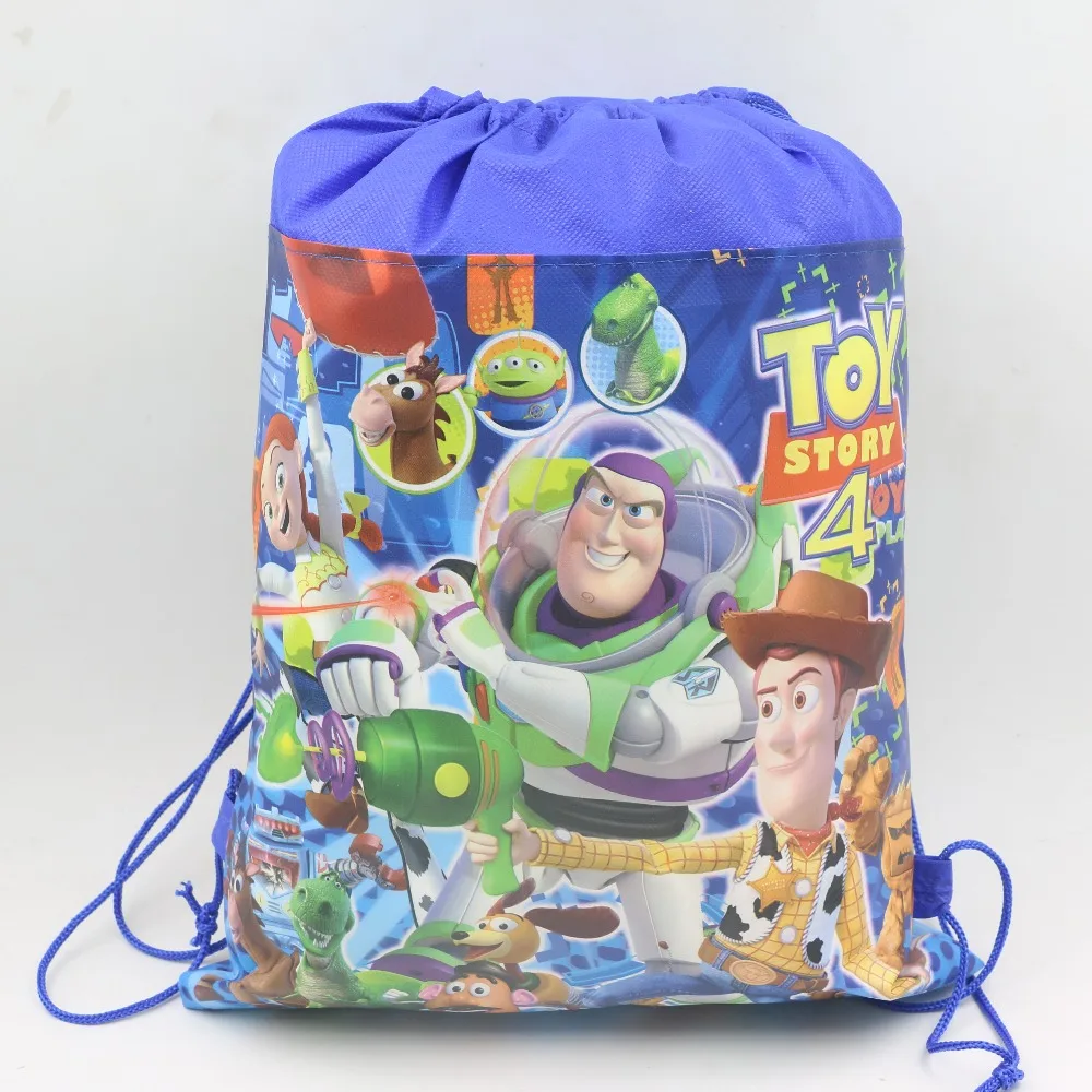 1pc Anime Toy Story Non-woven Fabric Drawstring Bags Kids Backpack Gifts 