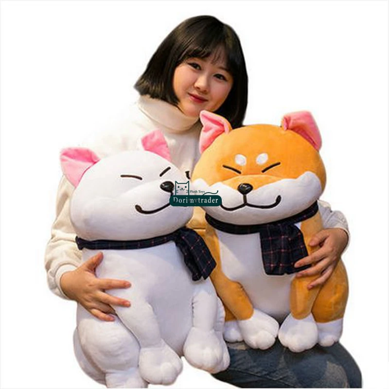 Dorimytrader 45cm Big Lovely Animal Shiba Inu Plush Toy Stuffed Soft Cartoon Cute Akita Dogs Doll Present for Kids DY61555 (2)