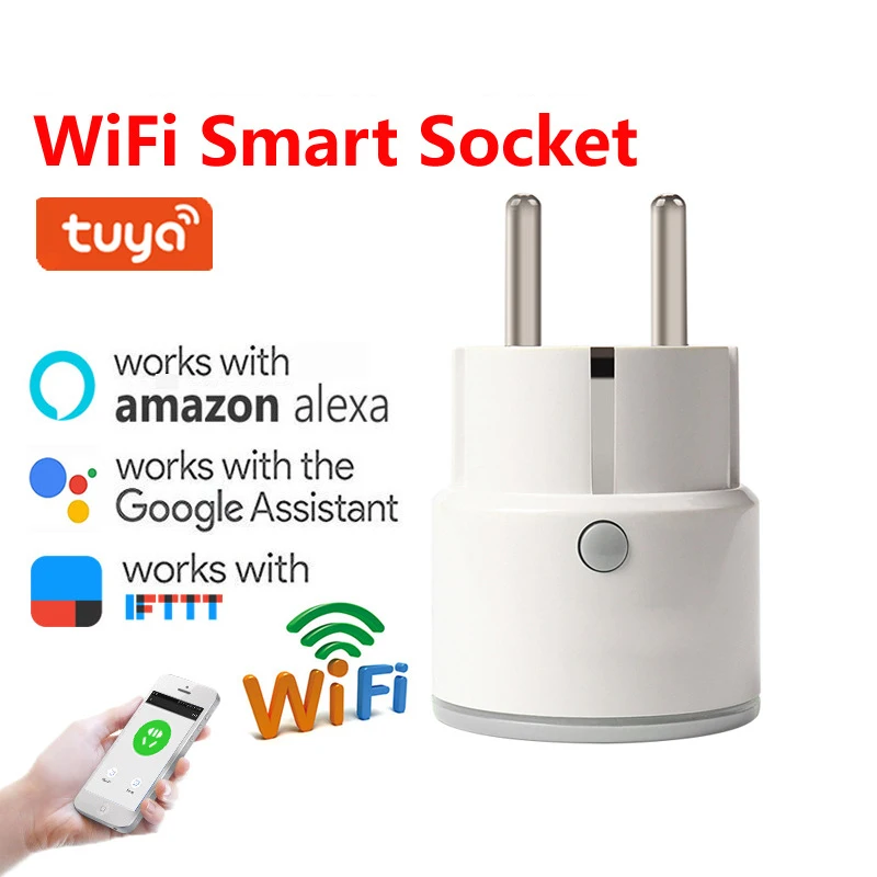 

WiFi Smart Power Socket Plug With Remote Control Compatible EU Plug Works With Google Assistant amazon Alexa IFTTT Smart Life