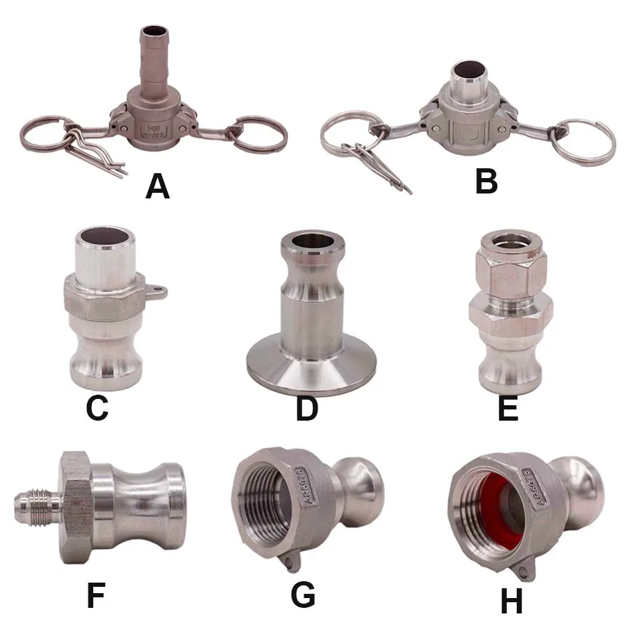 

Brewer's 1/2" Camlock Quick Disconnect Cam & Groove Fitting Homebrew Beer Pump pipe Free Shipping