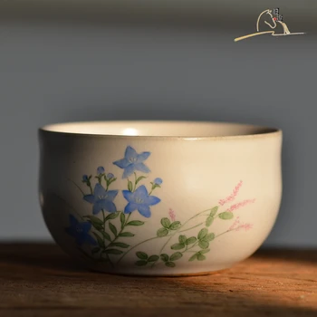 

Tea bowl Japanese tea props hand-painted tea ceremony pottery matcha bowl handmade retro ceramic green tea chawan set