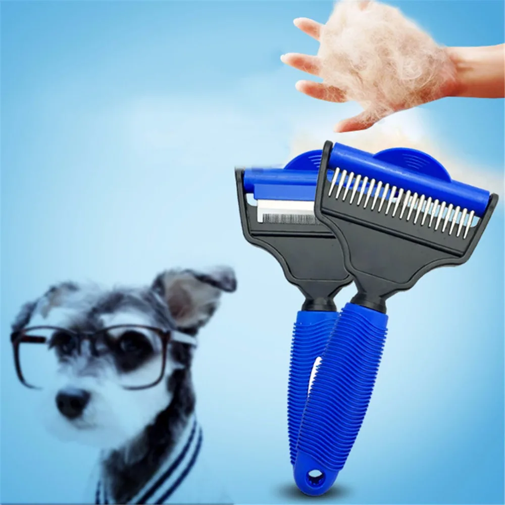 

Stainless Steel Pet Dog Comb Grooming Tool Professional Dog Hair Remover Brush Slicker Animal Hair Shedding Trimming Accessories