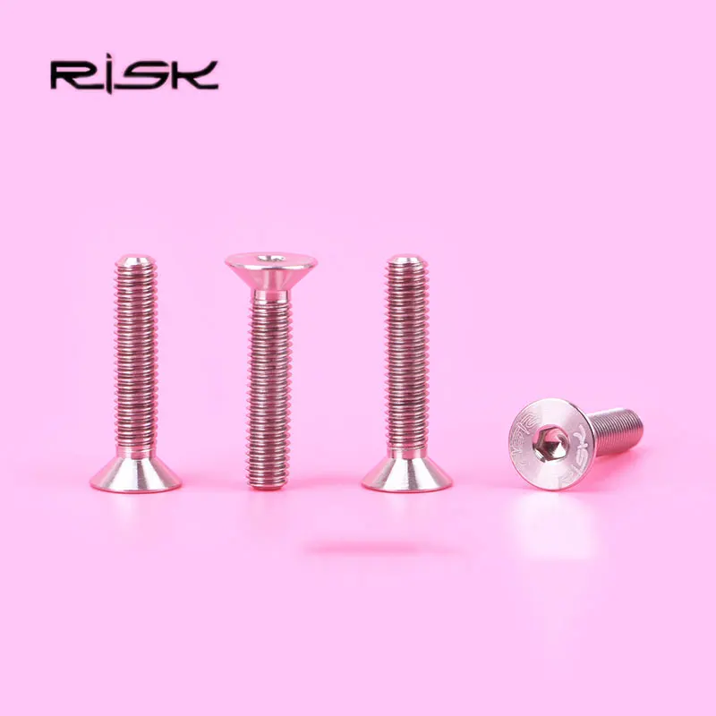 1PCS M6*30mm Titanium Bicycle Stigma Bolts MTB Bike Flat-head Bolts Mountain Bicycle Cycling Headset Stem Cap Screws bicycle headset bike stem cap bicycle head cap