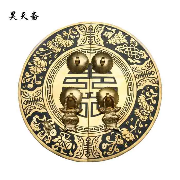 

[Haotian vegetarian] bronze Chinese antique Ming and Qing furniture, copper door handle HTB-034