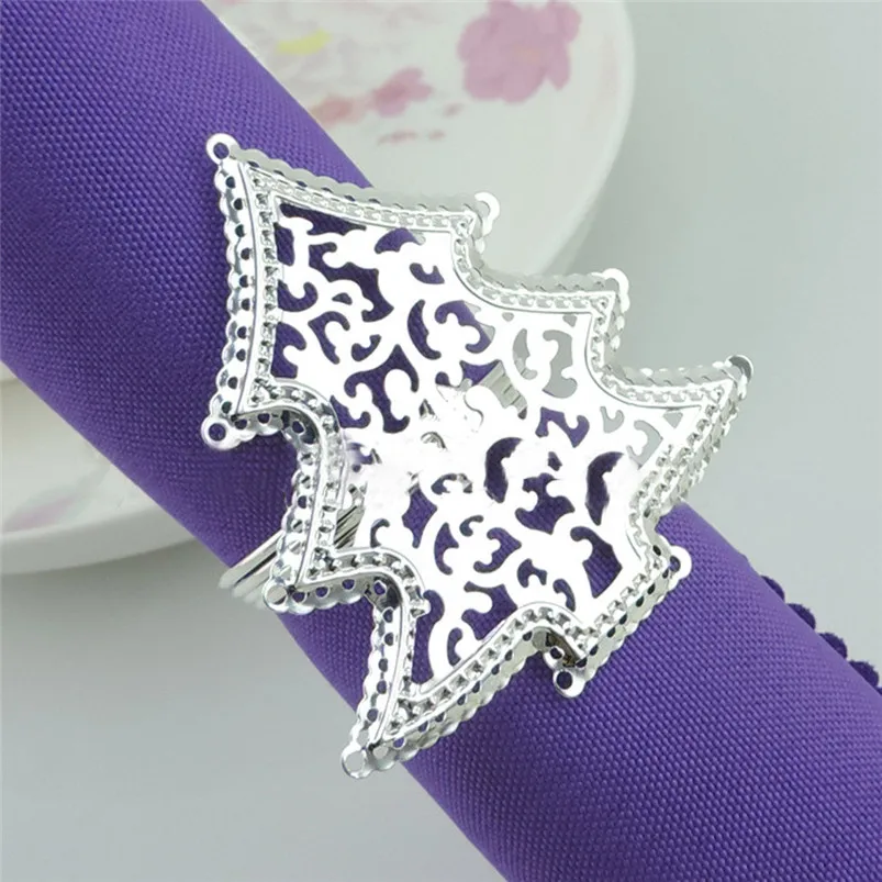 New Napkin Rings Christmas Santa Napkin Ring Christmas Table Decor Napkin Holder for Christmas Dinner Party #3n05#F (8)