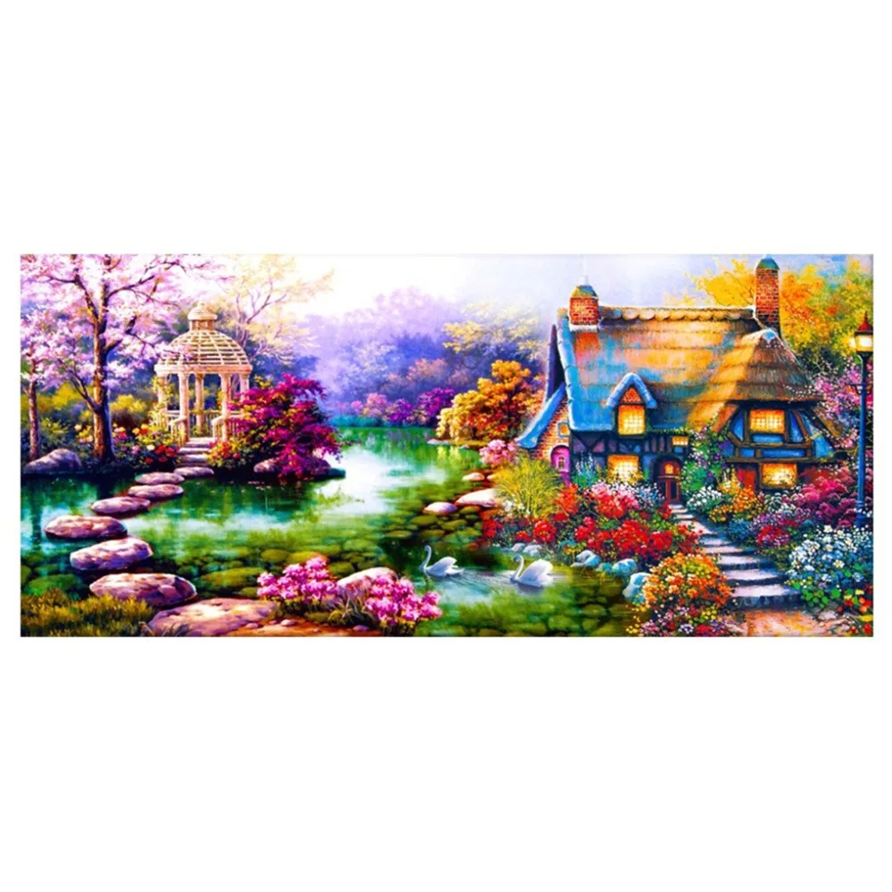 

LaoJieYuan Diamond Painting Landscape Diamond Embroidery Full Round Diy Kit Drill Needlework Diy Rhinestone Mosaic Picture