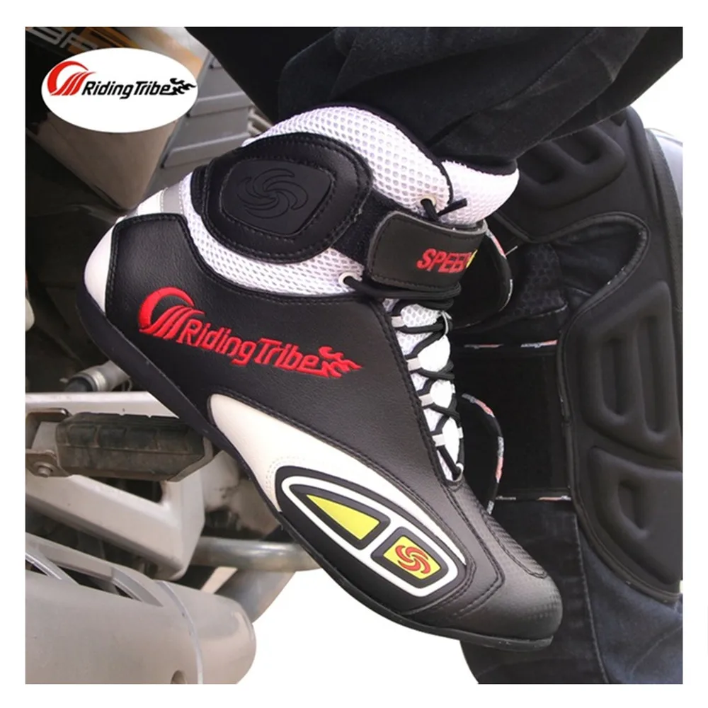 

Riding Tribe Motorcycle Boots Men Motorbike Light-weigh Protective Non-slip Breathable Off-Road Women Moto Racing Shoes A013