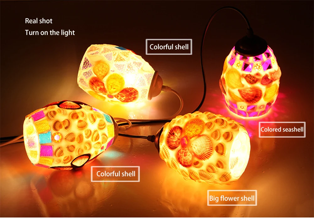 Марокканская мозаика Подвесная лампа креативная ручная работа витражное стекло E27 свет декоративная винтажная чердак стиль освещение для