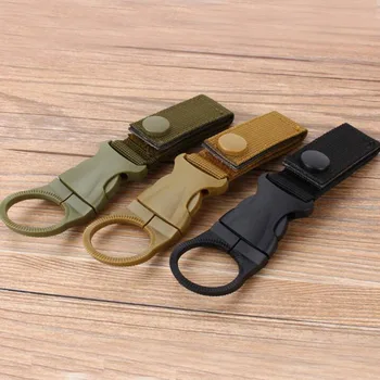 

Outdoor military Nylon Webbing Buckle Hook Water Bottle Holder Clip EDC Climb Carabiner Belt Backpack Hanger Camp
